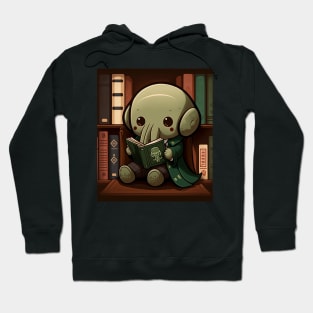 Chibi Cthulhu says "Reading is good for the soul" Hoodie